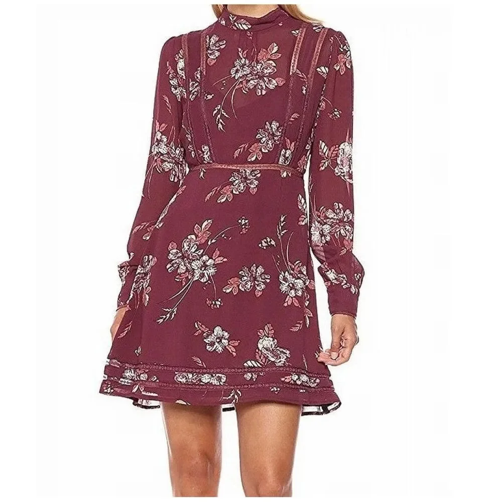 ATSR The Label Kirsten Floral Mini Dress A-Line Fit & Flare Size Small